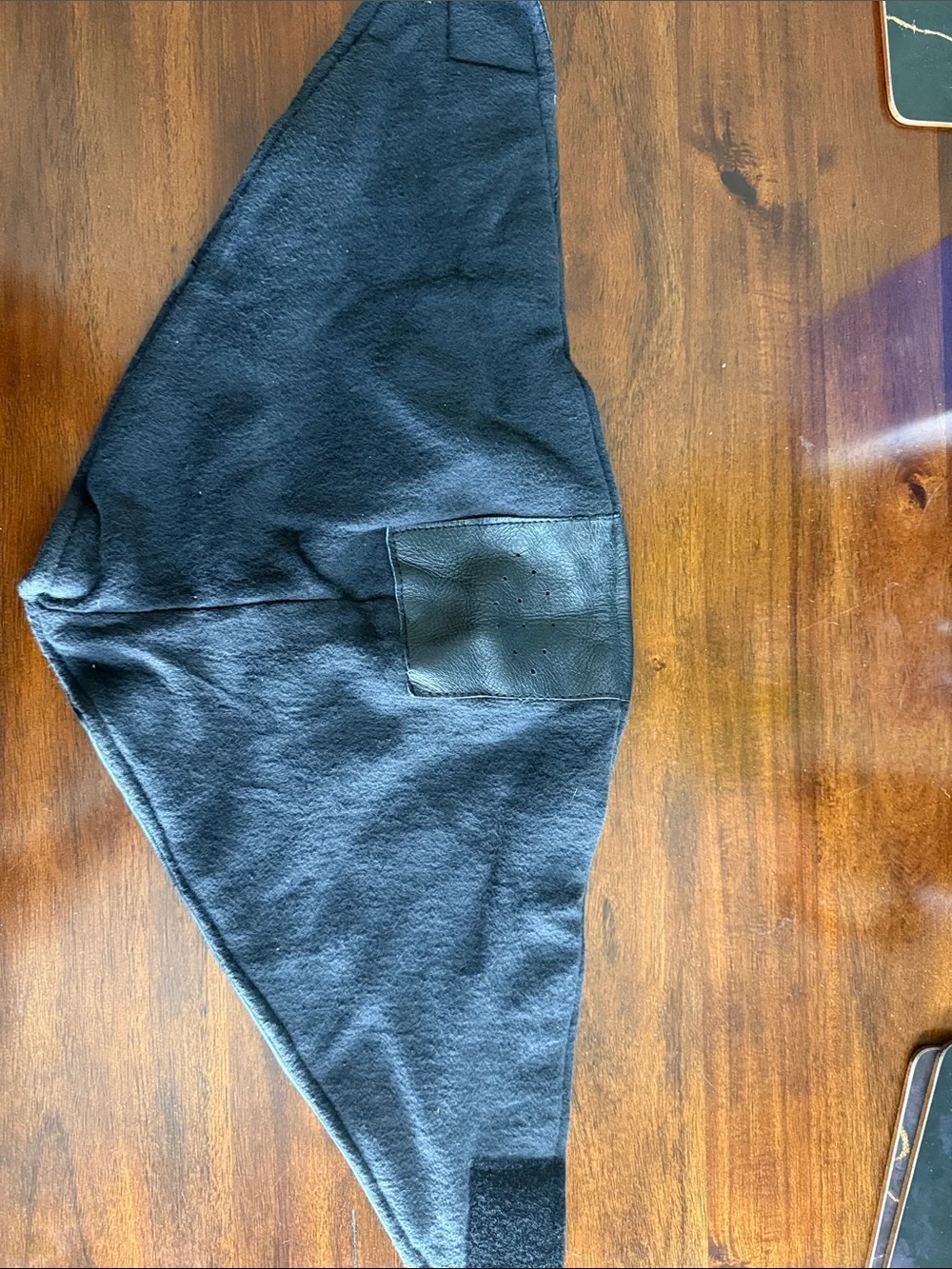 Men's Black Leather Face Mask - Classic Protective Accessory
